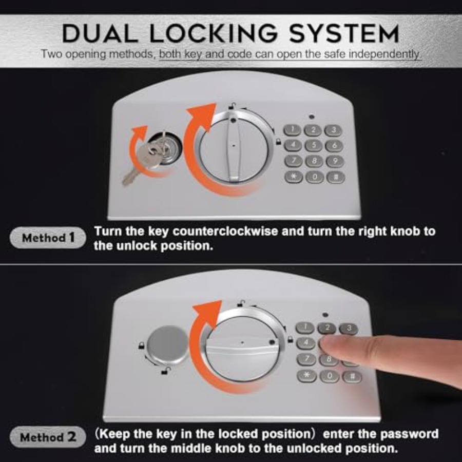 Portable Metal Safe Box with D - Fire Safe Document 评论和价格