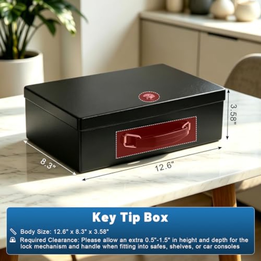 Fireproof Document Box with Ke - Fire Safe Document 评论和价格
