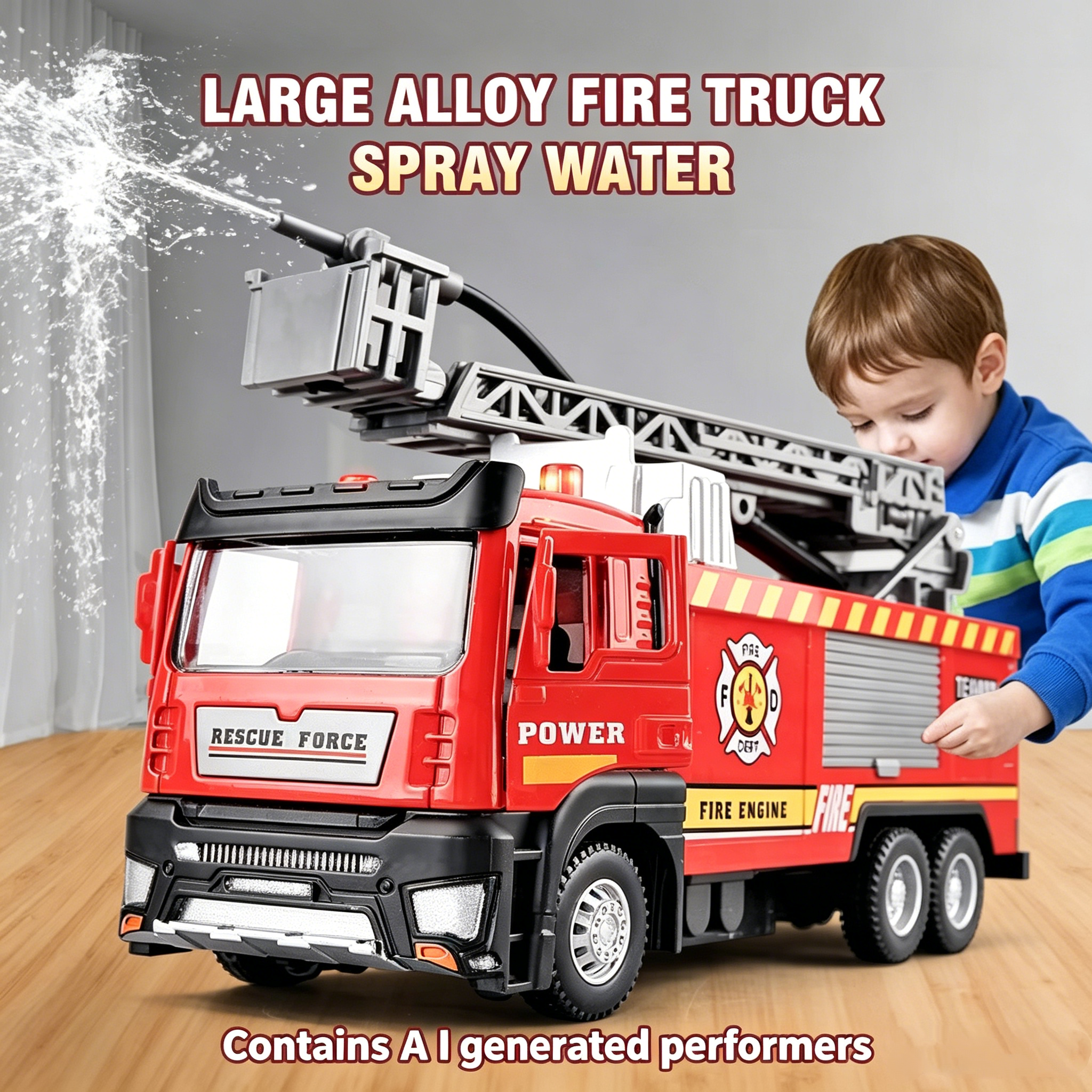 1/50 Fire Ladder Truck with Te - Fire Escape Ladder 评论和价格