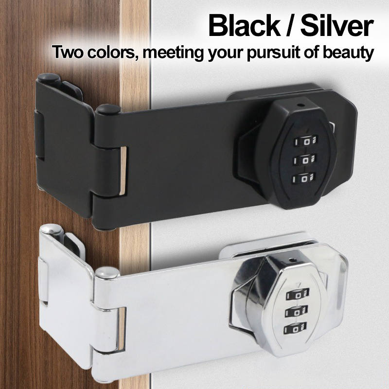 Black/Silver Zinc Alloy 3-digi - Medicine Cabinet Lock 评论和价格