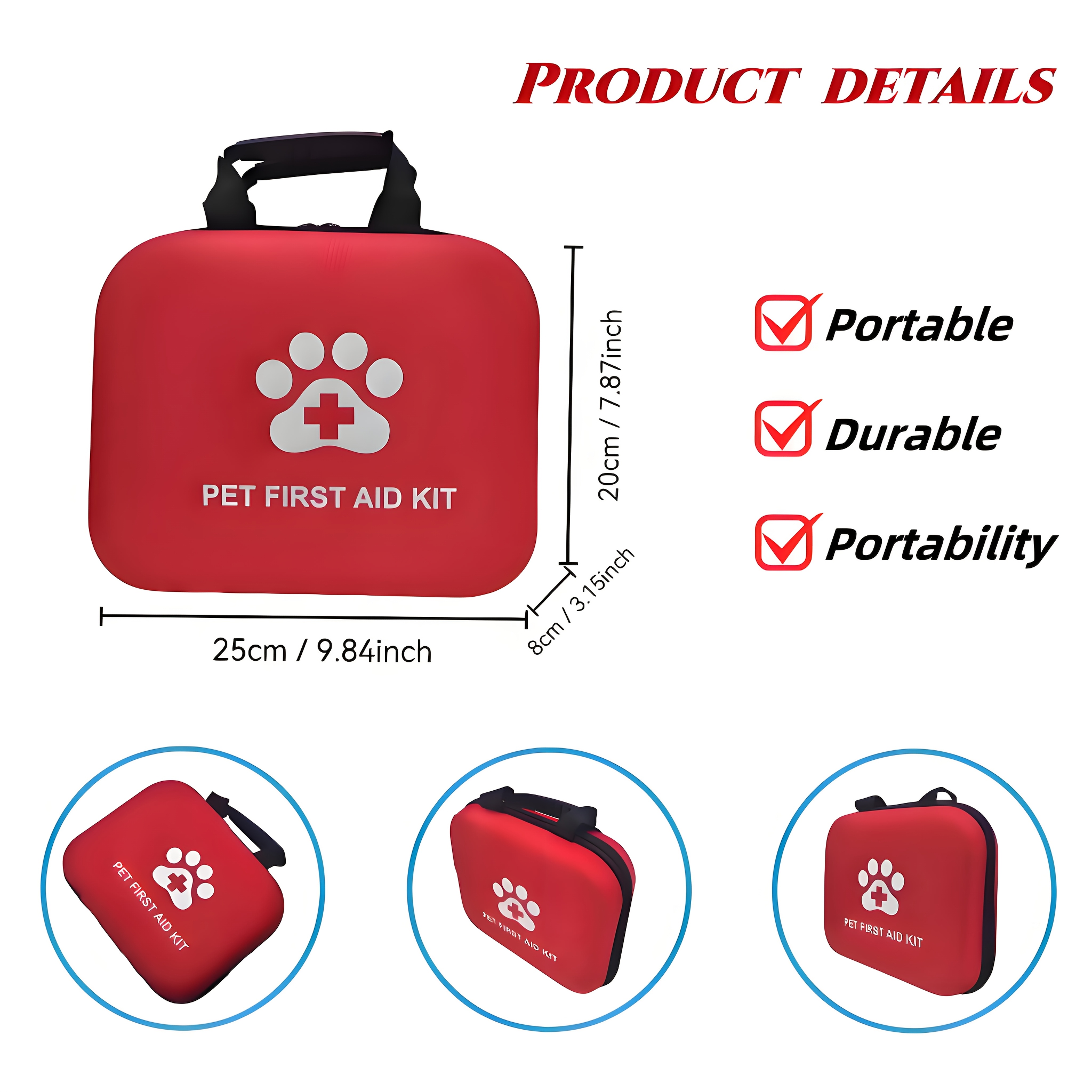 Portable Pet First-Aid Kit, Ca - First Aid Bag Kit 评论和价格