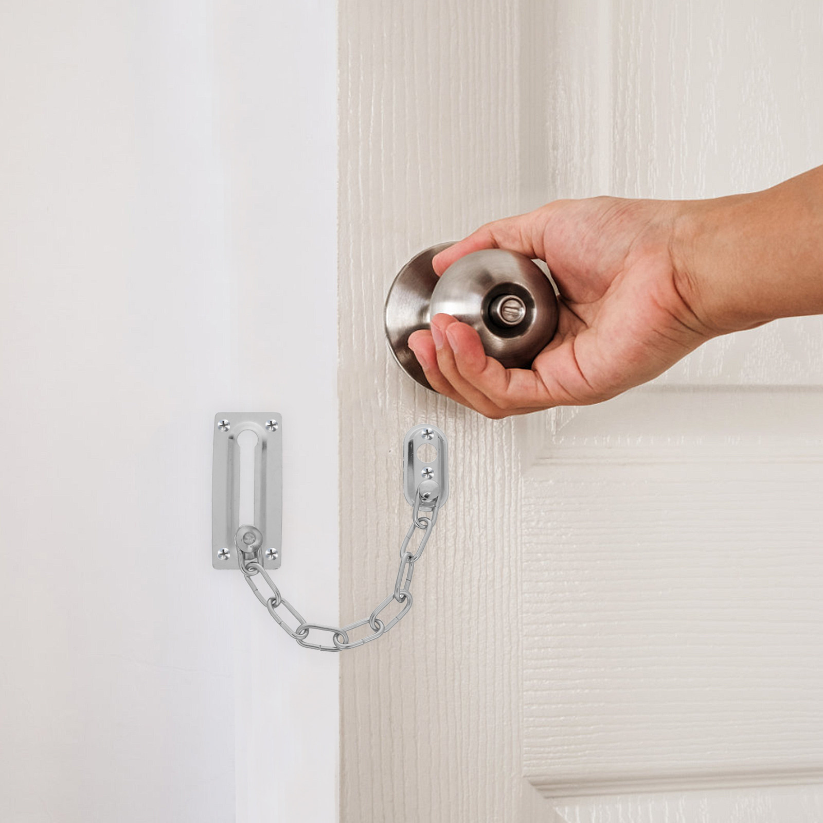 1Pcs Anti-Theft Chain Door Loc - Security Chain Door 评论和价格